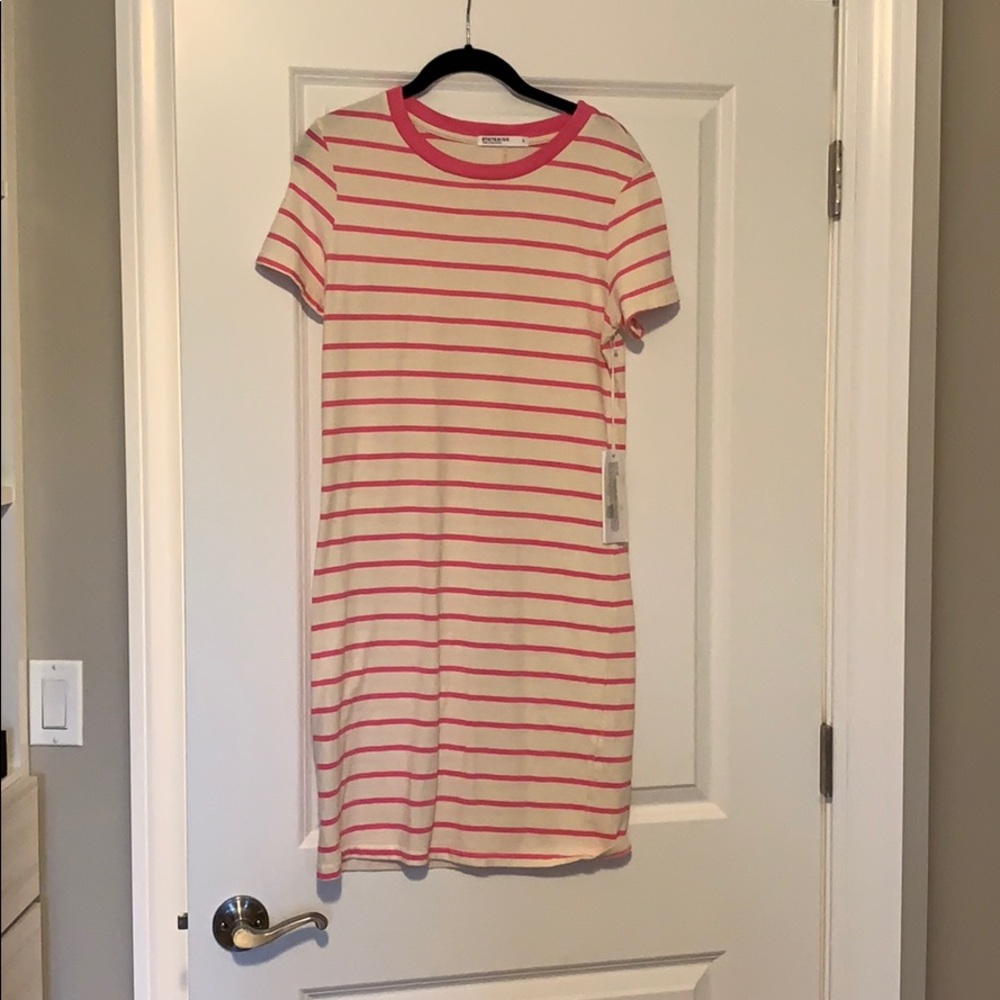 Stateside pink stripped T-shirt dress